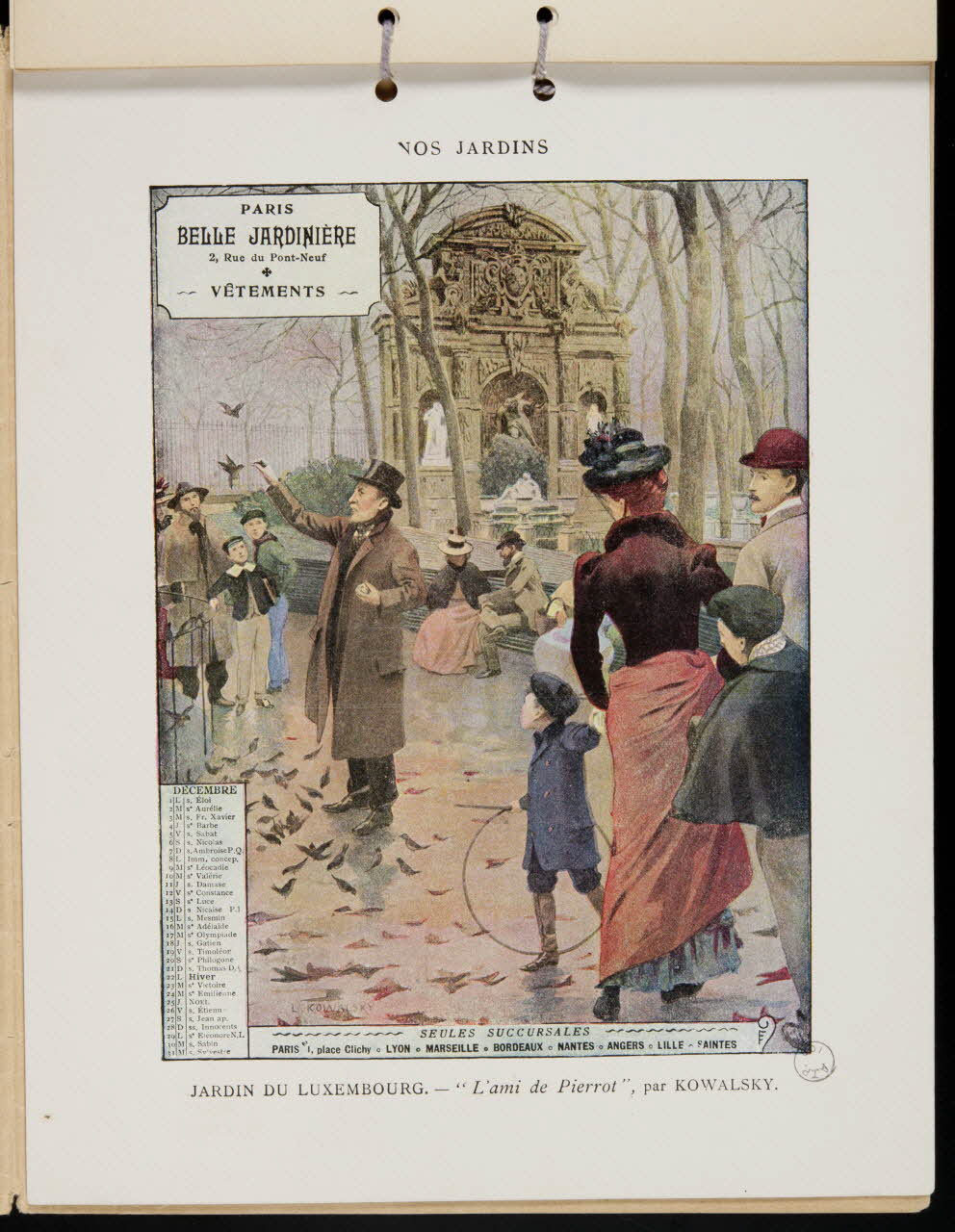 Kowalski ; G Malherbe De album JARDIN DU LUXEMBOURG Paris 1902 1973.53.219.13 Photo Mucem