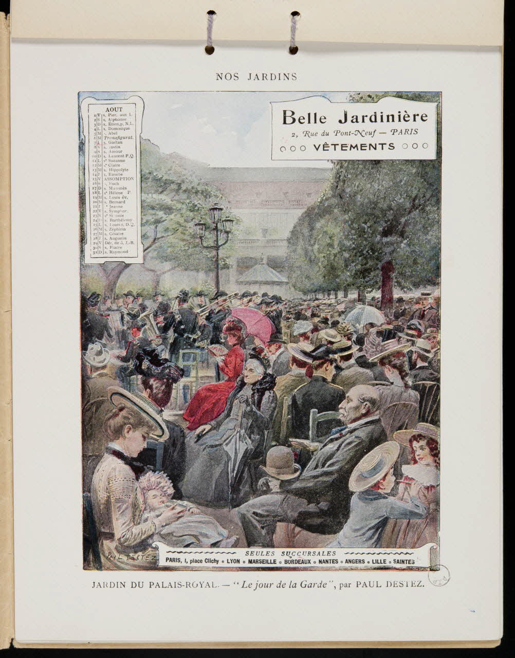 Paul Destez ; G Malherbe De album JARDIN DU PALAIS ROYAL. Paris 1902 1973.53.219.9 Photo Mucem