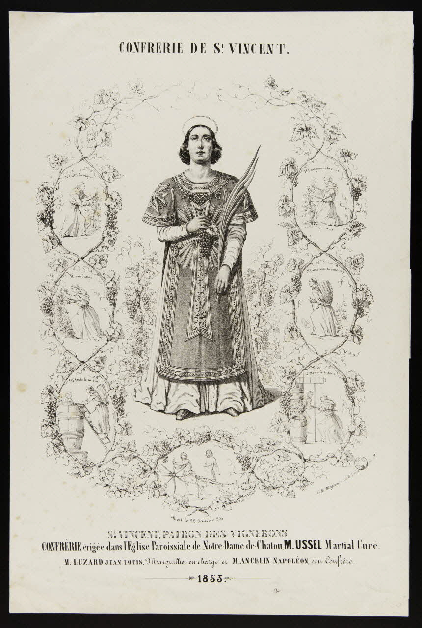 estampe CONFRERIE DE St. VINCENT. 1973.53.22 Photo Mucem