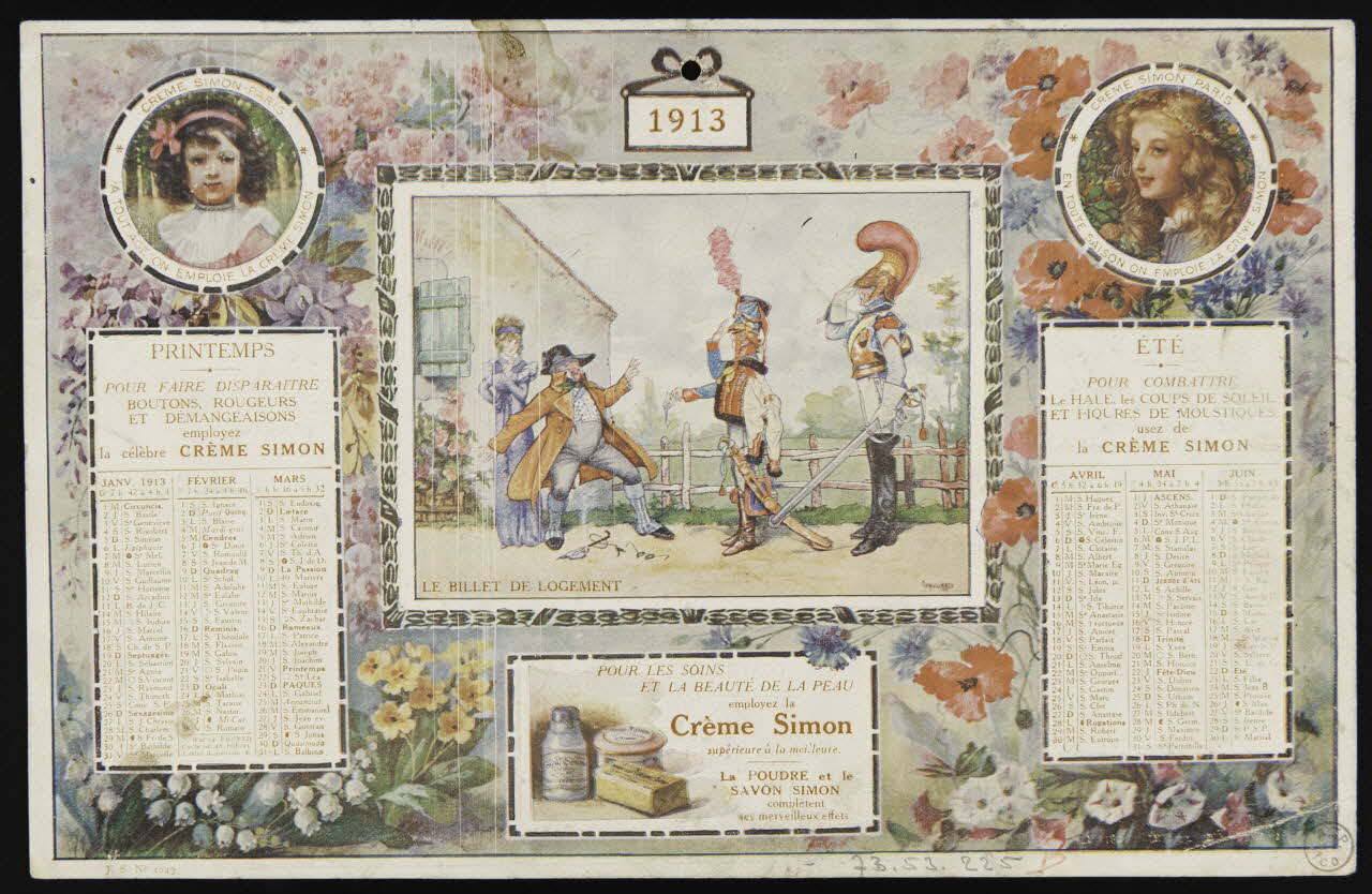 estampe Calendrier de 1913 - Crème Simon 1973.53.225 Photo Mucem