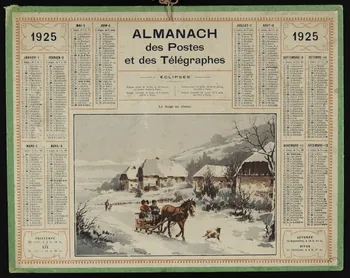 estampe ALMANACH  des Postes  et des Télégraphes  1925 1973.53.237 Photo Mucem