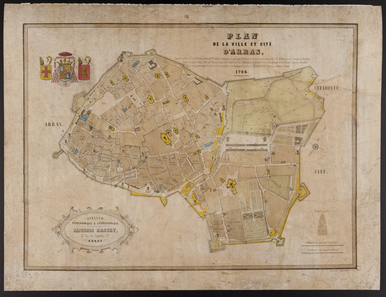 plan PLAN  DE LA VILLE ET CITE  D'ARRAS 1973.53.39.2 Photo Mucem