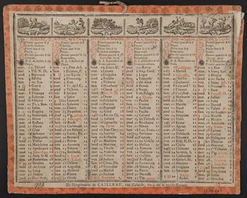estampe Almanach de 1783 1973.53.48 Photo Mucem
