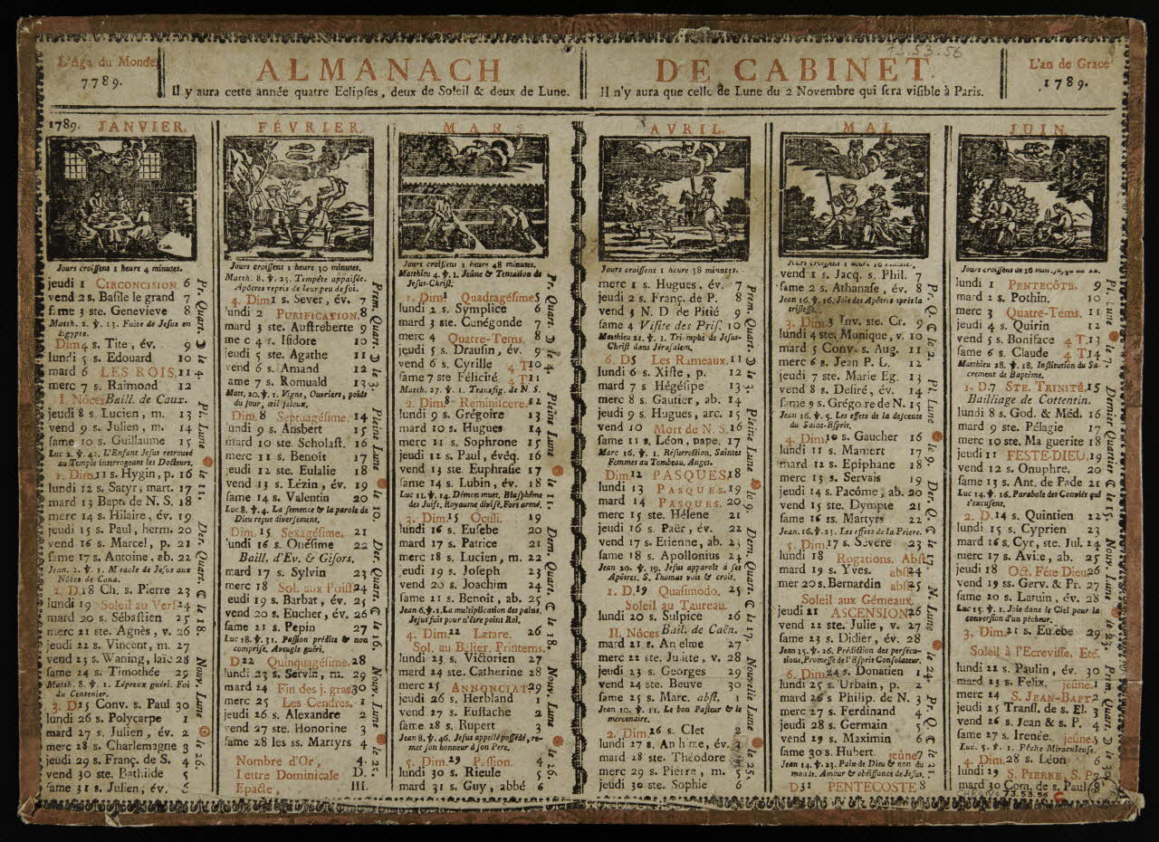 estampe ALMANACH DE CABINET 1973.53.56 Photo Mucem