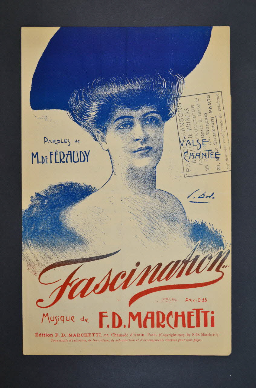 Fermo Dante Marchetti ; Maurice De Féraudy partition de musique petit format 1905 1965.146.8 Photo Mucem
