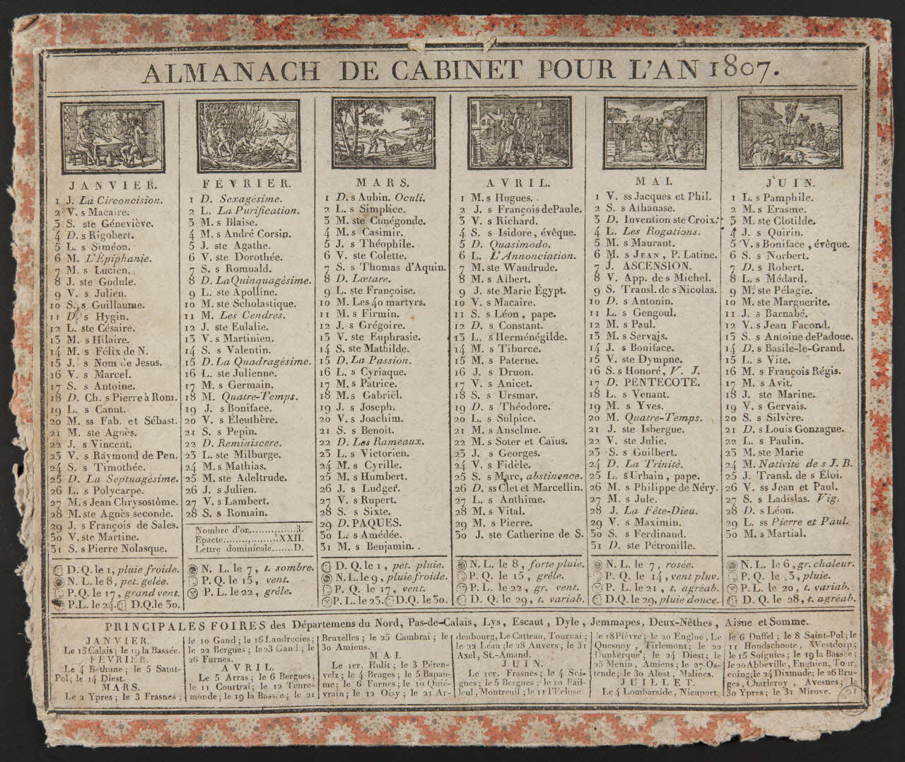 estampe ALMANACH DE CABINET POUR L'AN 1807. 1973.53.78 Photo Mucem