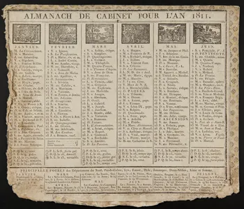 estampe ALMANACH DE CABINET POUR L'AN 1811. 1973.53.88 Photo Mucem