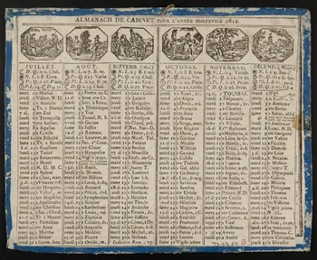 estampe ALMANACH DE CABINET POUR L'ANNEE BISSEXTILE 1812. 1973.53.89 Photo Mucem