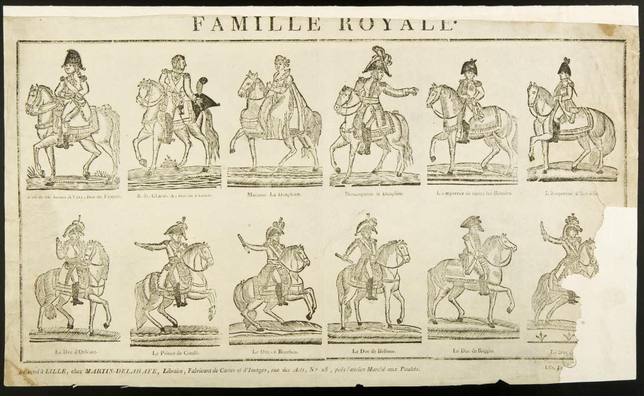 Henri Alexandre Joseph Martin-Delahaye imagerie ancienne FAMILLE ROYALE Lille 1825 1973.53.9 Photo Mucem