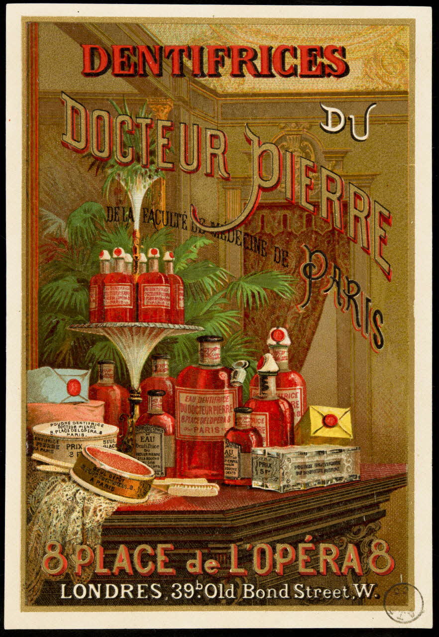 carte réclame DENTIFRICES  DU  DOCTEUR PIERRE 1973.54.106 Photo Mucem