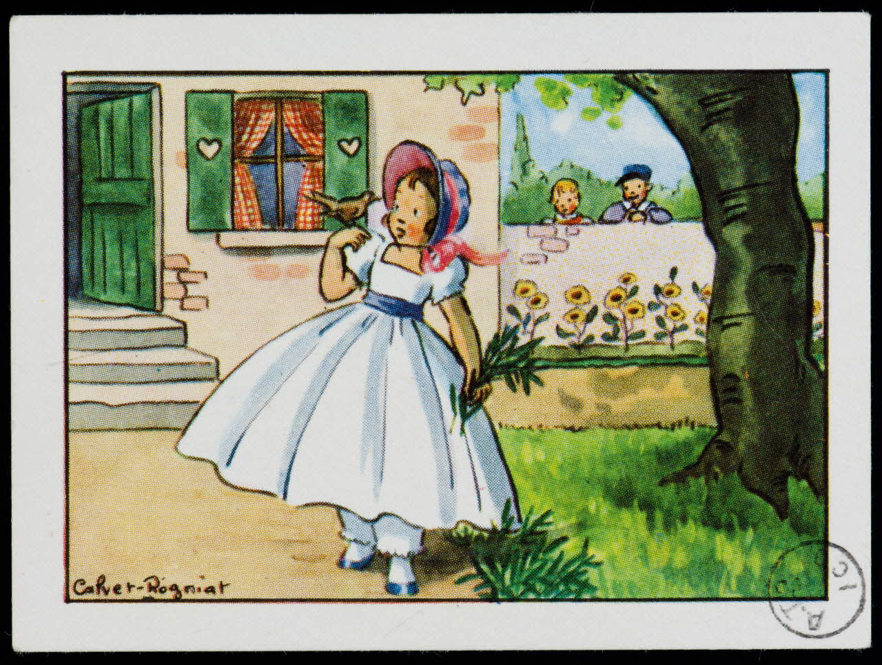 estampe Fillette dans un jardin 1973.54.129 Photo Mucem