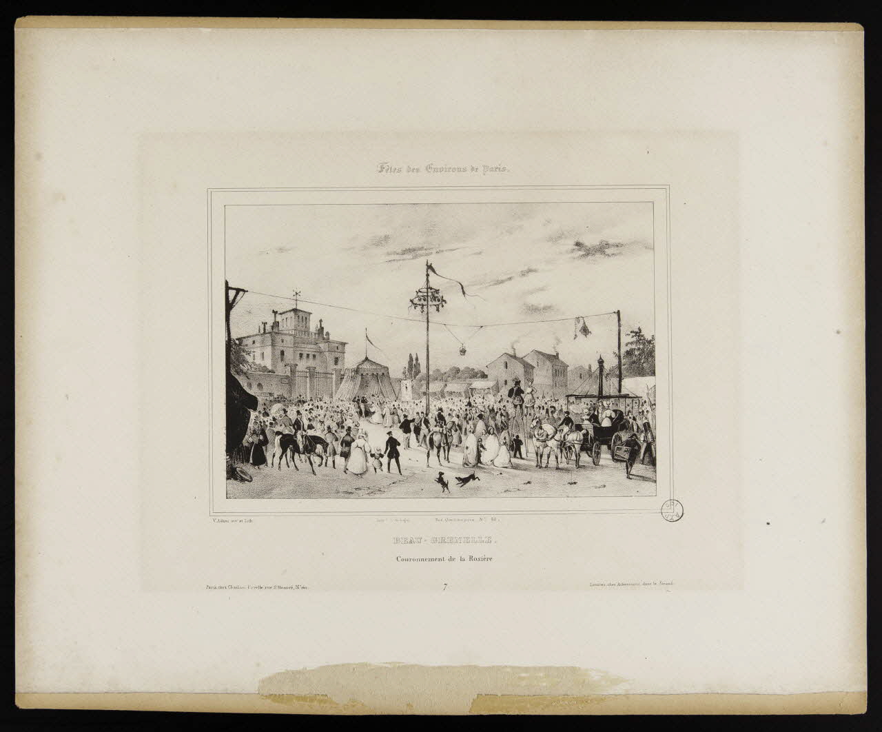 estampe BEAU-GRENELLE.  Couronnement de la Rosière 1973.54.39 Photo Mucem