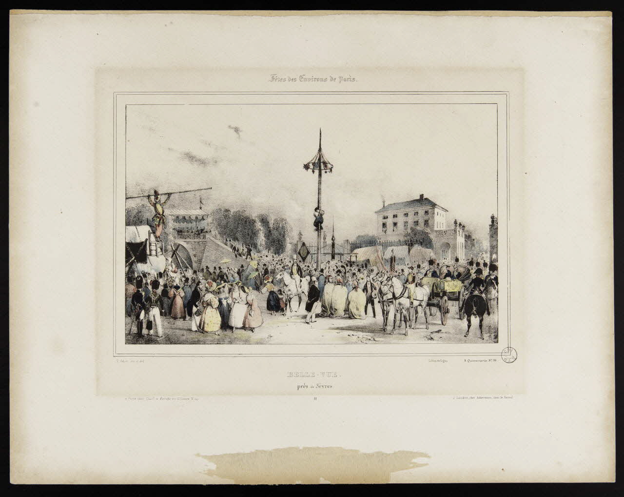 estampe BELLE-VUE.  près de Sèvres. 1973.54.40 Photo Mucem