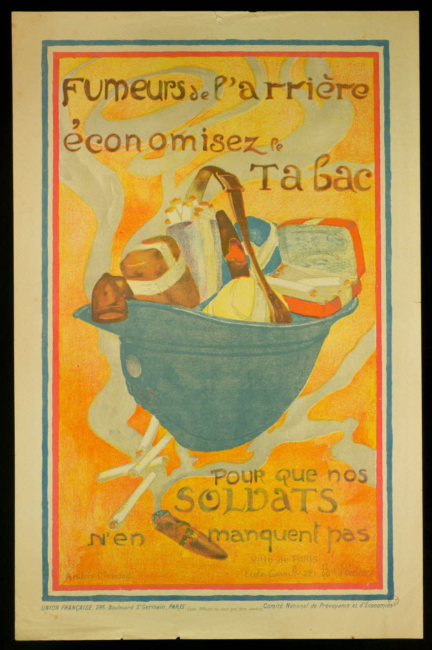 estampe Fumeurs de l'arrière  économisez le  Tabac 1973.54.44 Photo Mucem