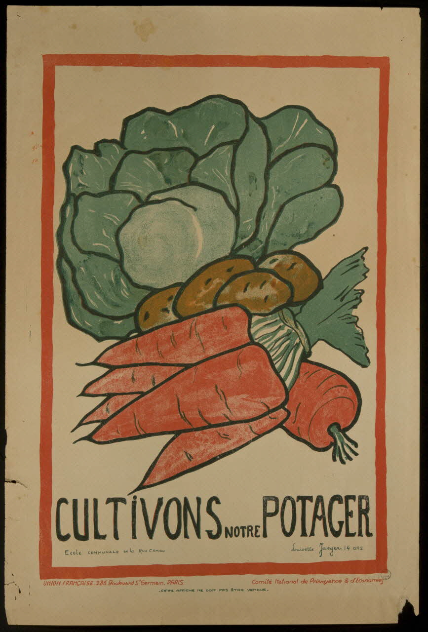 estampe CULTIVONS NOTRE POTAGER 1973.54.46 Photo Mucem