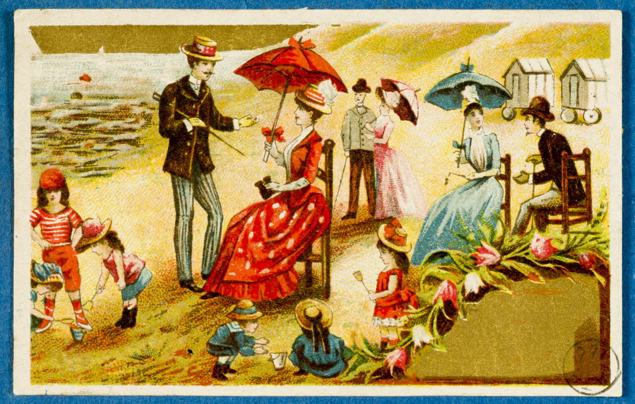 estampe Familles au bord de la mer 1973.54.94 Photo Mucem