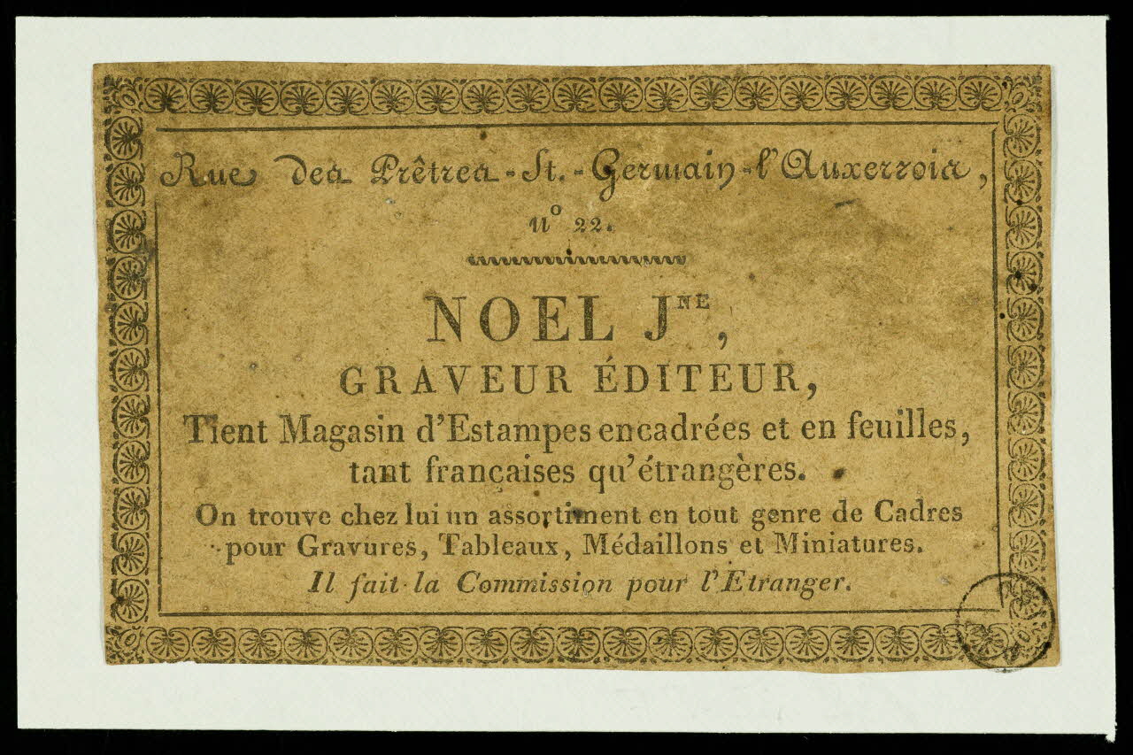 estampe NOEL Jne,  GRAVEUR EDITEUR 1973.54.98 Photo Mucem