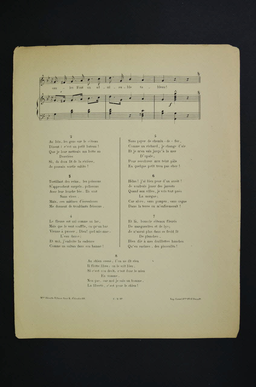 partition de musique petit format 1965.147.1 Photo Mucem