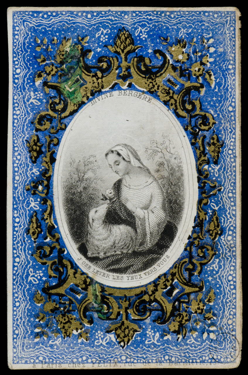 estampe DIVINE BERGERE  J'OSE LEVER LES YEUX VERS VOUS 1973.56.8 Photo Mucem