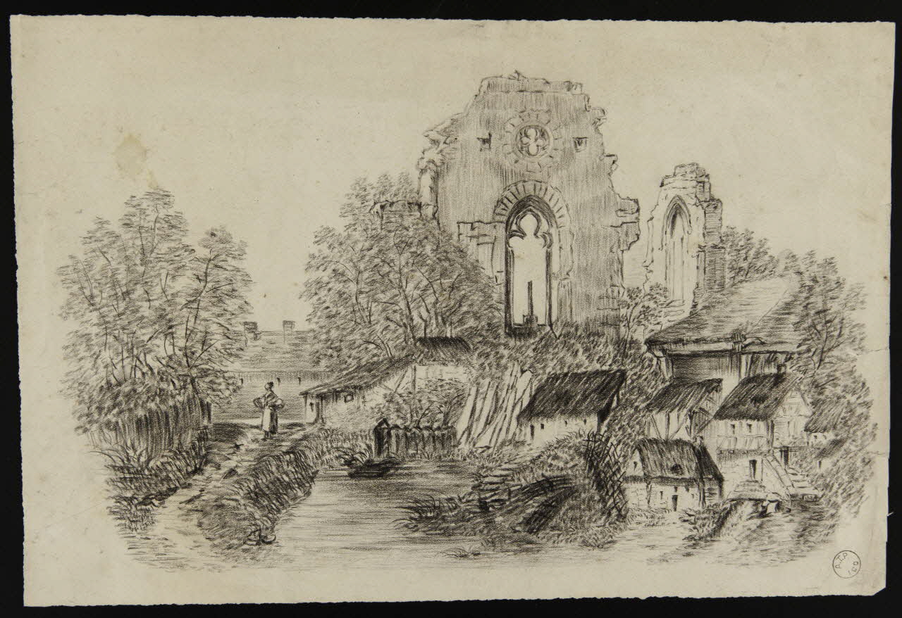 dessin Paysage avec ruines 1973.59.7 Photo Mucem