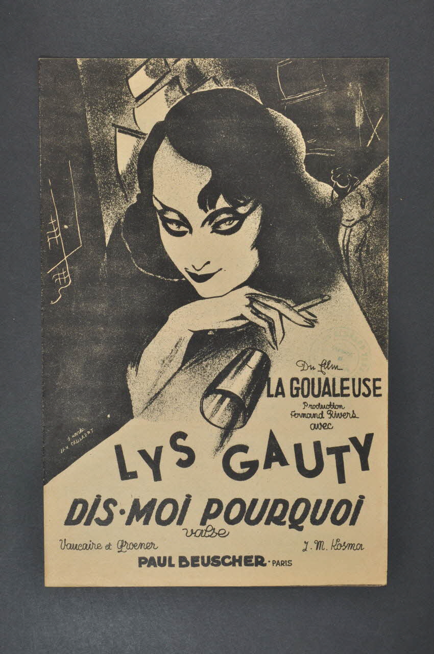 Michel Vaucaire ; Joseph Kosma ; Gaston Groener ; Lys Gauty ; Paul Beuscher chanson petit format Île-de-France, France 1938 1966.138.35 Photo Mucem