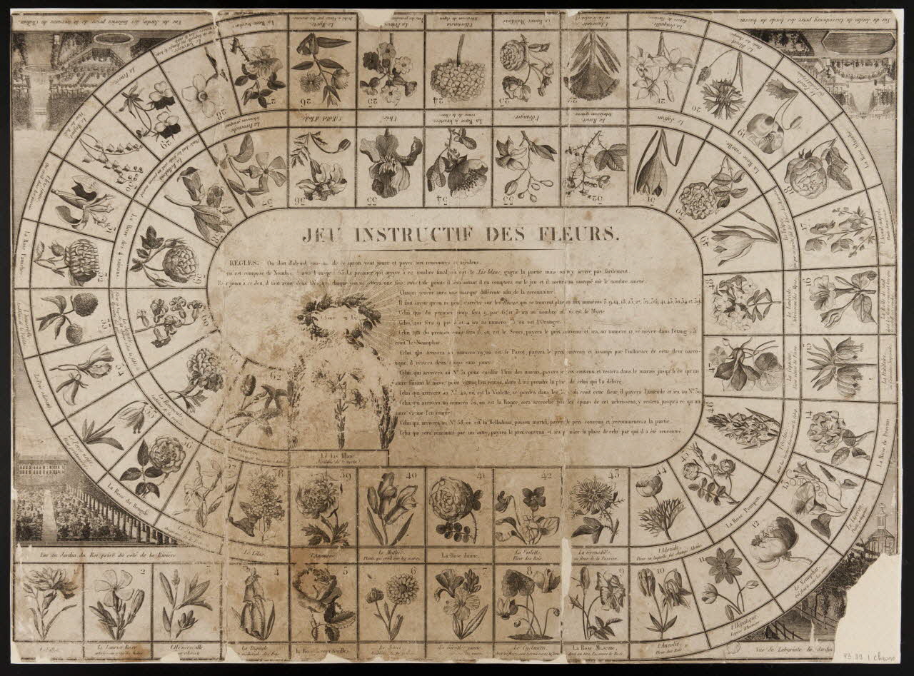 jeu de l'oie JEU INSTRUCTIF DES FLEURS 1973.89.1 Photo Mucem