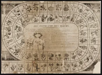 jeu de l'oie JEU INSTRUCTIF DES FLEURS 1973.89.1 Photo Mucem