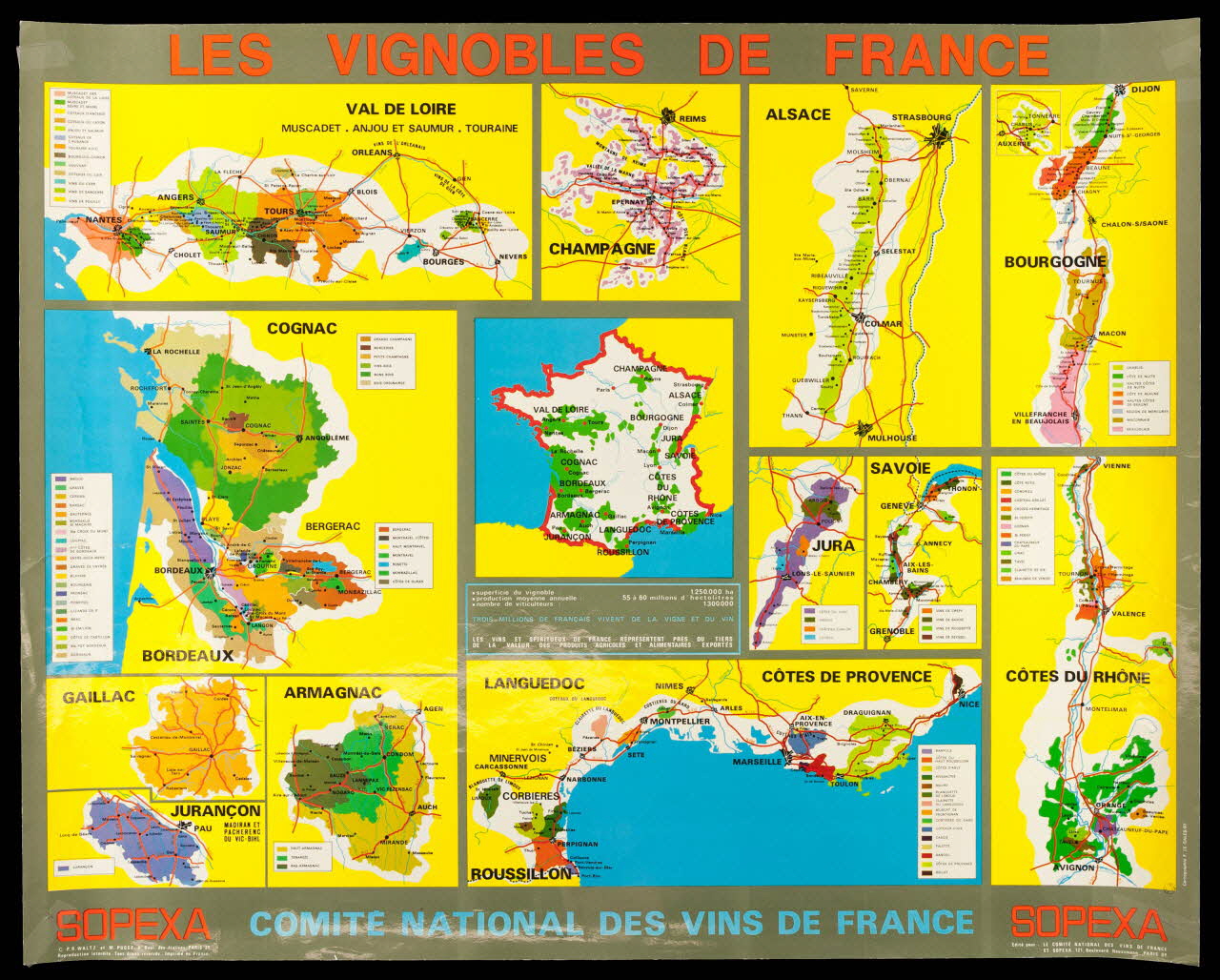 estampe LES VIGNOBLES DE FRANCE 1973.90.15 Photo Mucem