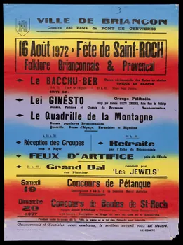 estampe 16 Août 1972 - Fête de Saint-ROCH  Folklore Briançonnais & Provençal 1973.90.16  Photo Mucem