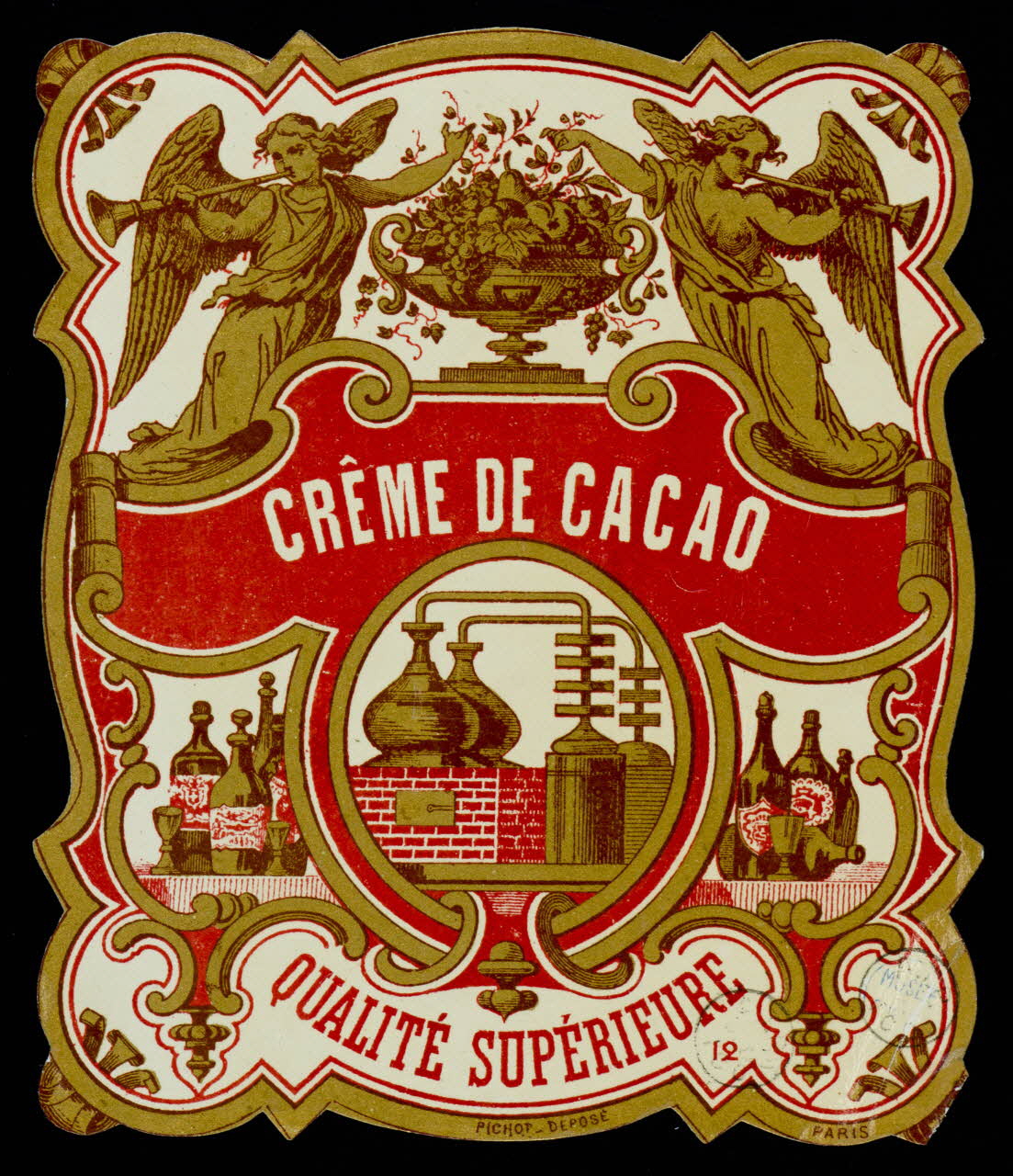 estampe CRÊME DE CACAO  QUALITE SUPERIEURE 1973.90.26 Photo Mucem