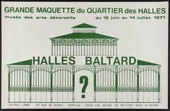 estampe GRANDE MAQUETTE du QUARTIER des HALLES 1973.90.3  Photo Mucem