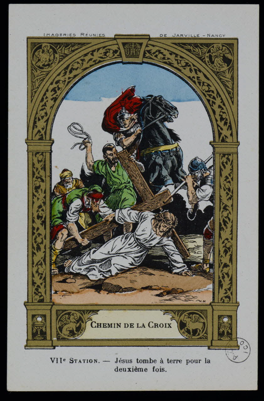 estampe CHEMIN DE CROIX  VIIe STATION. - Jésus tombe à terre pour la  deuxième fois. 1973.95.102 Photo Mucem