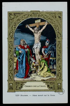 estampe CHEMIN DE LA CROIX  XIIe STATION. - Jésus meurt sur la Croix. 1973.95.107 Photo Mucem
