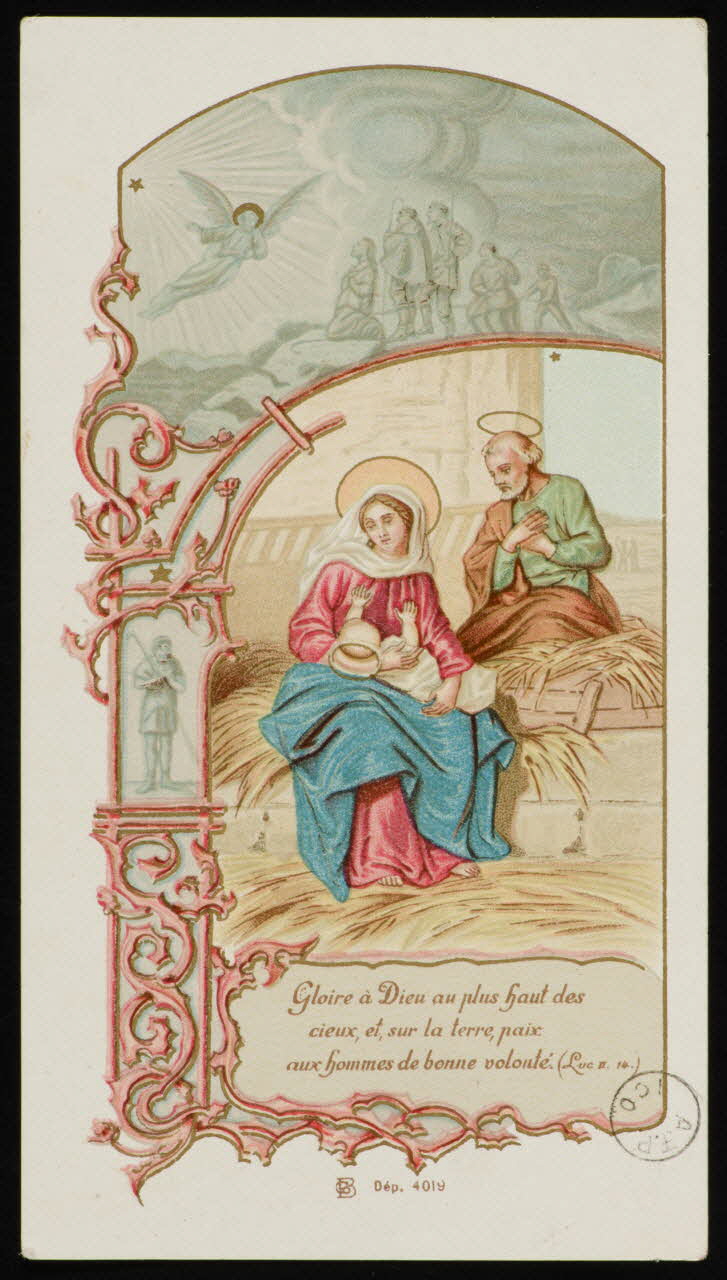 estampe Gloire à Dieu au plus haut des  cieux, et, sur la terre, paix  aux hommes de bonne volonté. 1973.95.20 Photo Mucem
