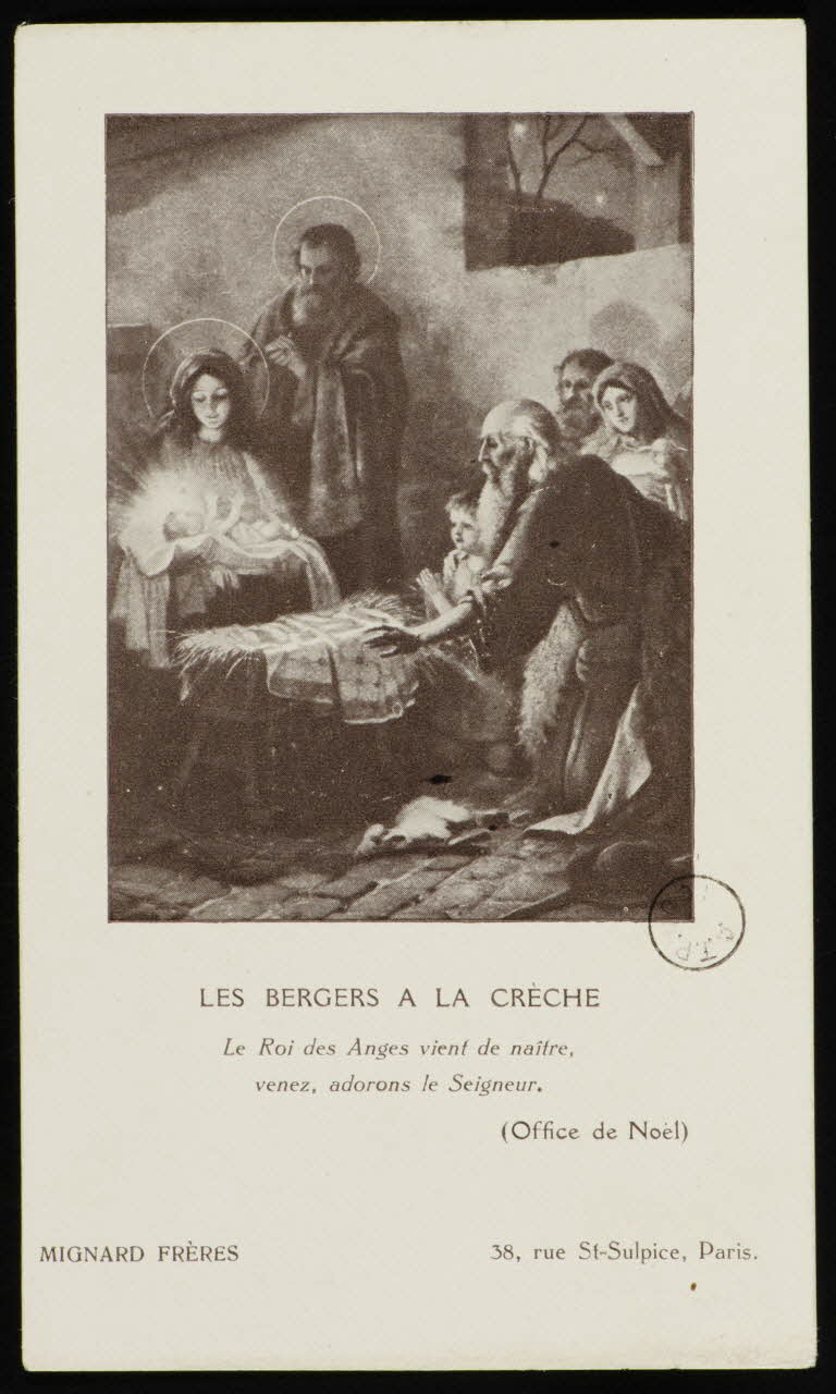 estampe LES BERGERS A LA CRECHE 1973.95.28 Photo Mucem