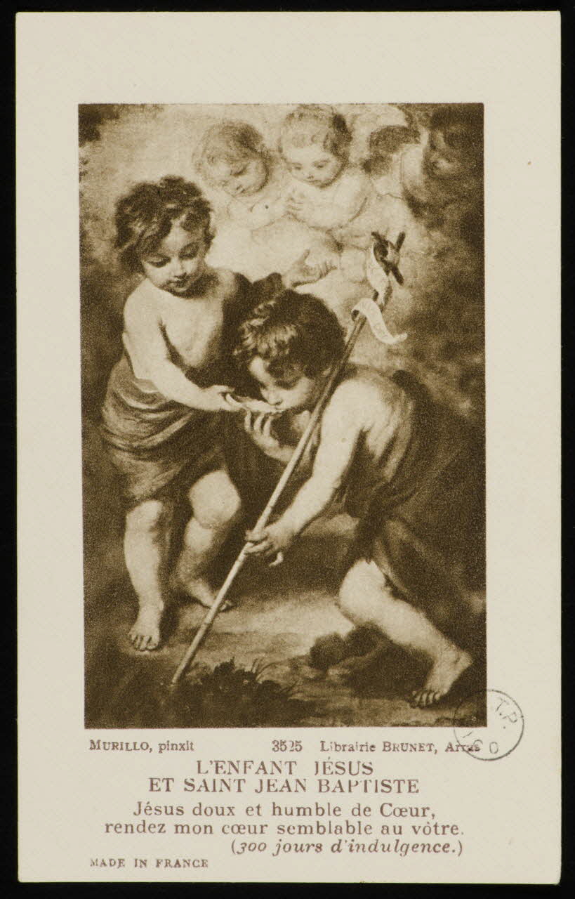 estampe L'ENFANT JESUS  ET SAINT JEAN BAPTISTE 1973.95.32 Photo Mucem