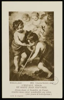 estampe L'ENFANT JESUS  ET SAINT JEAN BAPTISTE 1973.95.32 Photo Mucem