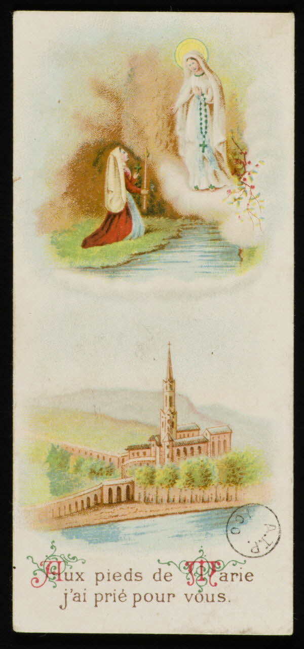 estampe Aux pieds de Marie  j'ai prié pour vous. 1973.95.36 Photo Mucem