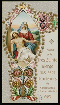 estampe IMAGE  de la  Très-Sainte  Vierge  des sept  douleurs  de  Campocavallo  (Osimo - Italie) 1973.95.45 Photo Mucem