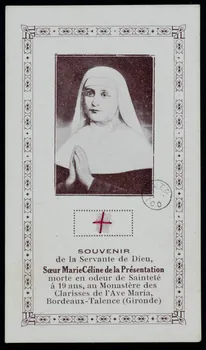 estampe SOUVENIR  de la Servante de Dieu  Soeur MarieCéline de la Présentation 1973.95.62 Photo Mucem