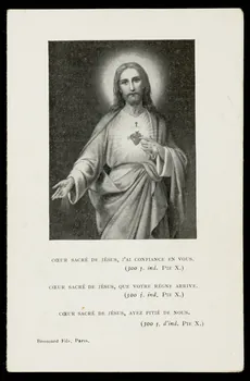 estampe COEUR SACRE DE JESUS, J'AI CONFIANCE EN VOUS. 1973.95.80.1-2  Photo Mucem