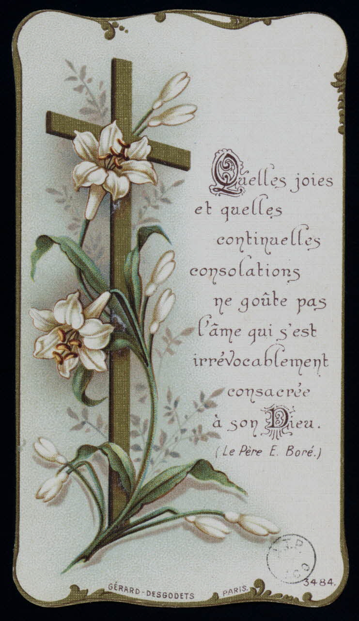 estampe Carte de prière 1973.95.89 Photo Mucem