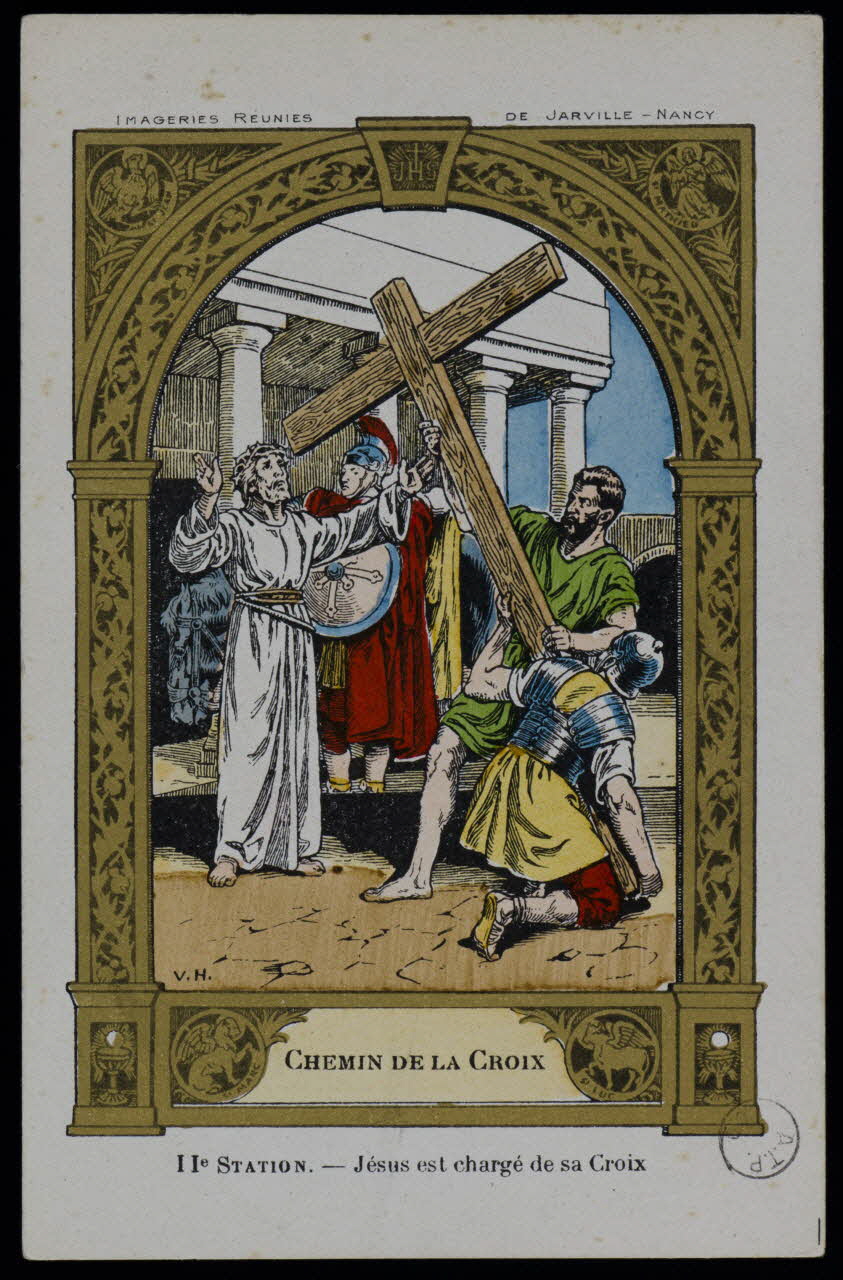 estampe CHEMIN DE LA CROIX  IIe STATION. - Jésus est chargé de sa Croix 1973.95.97 Photo Mucem