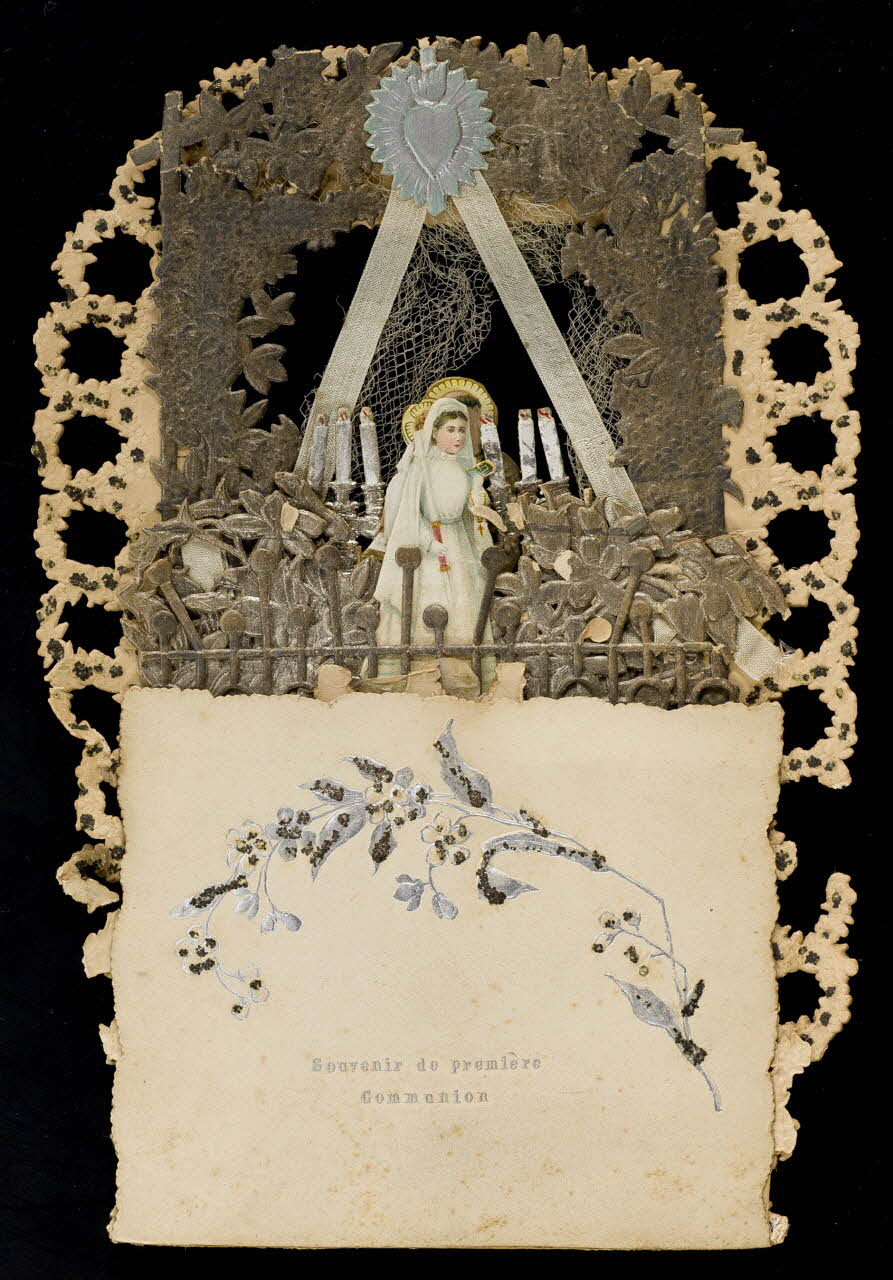 estampe Souvenir de première  Communion 1907 1974.12.1 Photo Mucem
