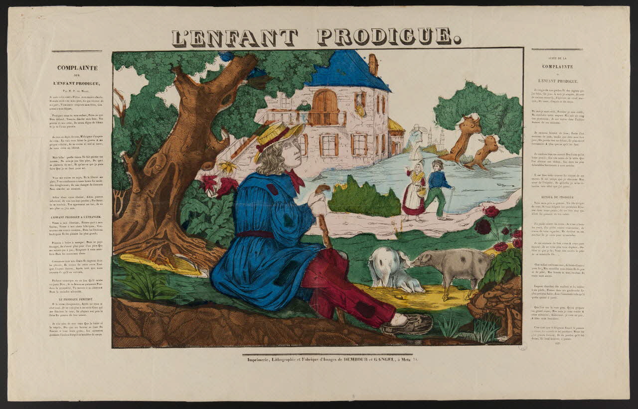 Dembour et Gangel estampe L'ENFANT PRODIGUE. Metz 1840-1852 1974.17.2 Photo Mucem