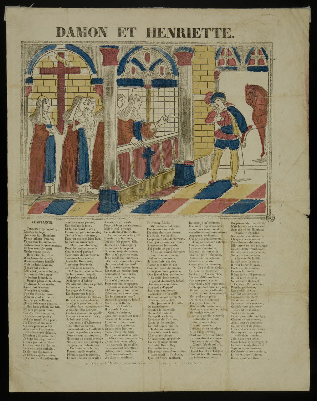 estampe DAMON ET HENRIETTE. 1974.17.3 Photo Mucem