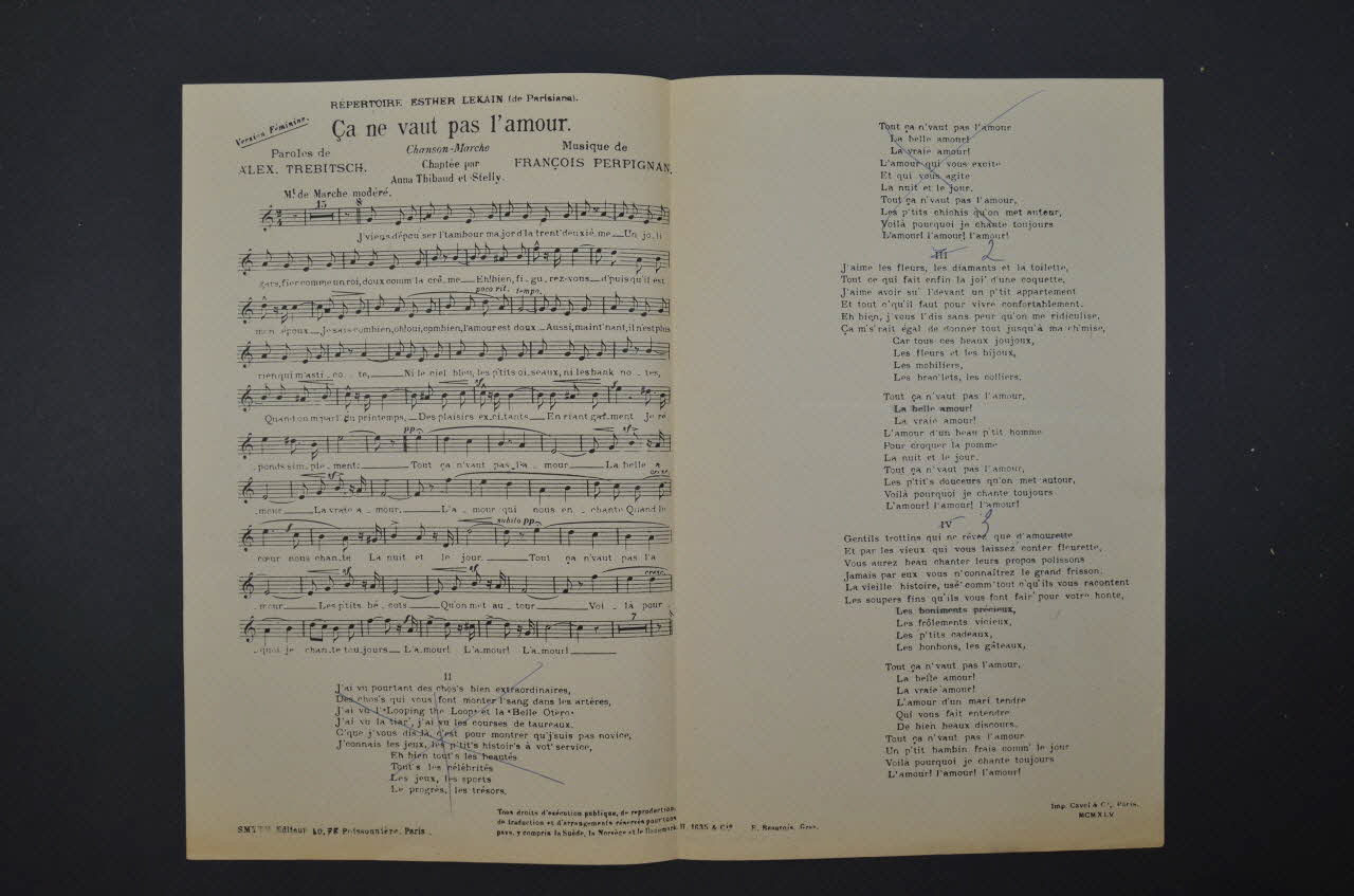 chanson petit format 1965.148.14 Photo Mucem