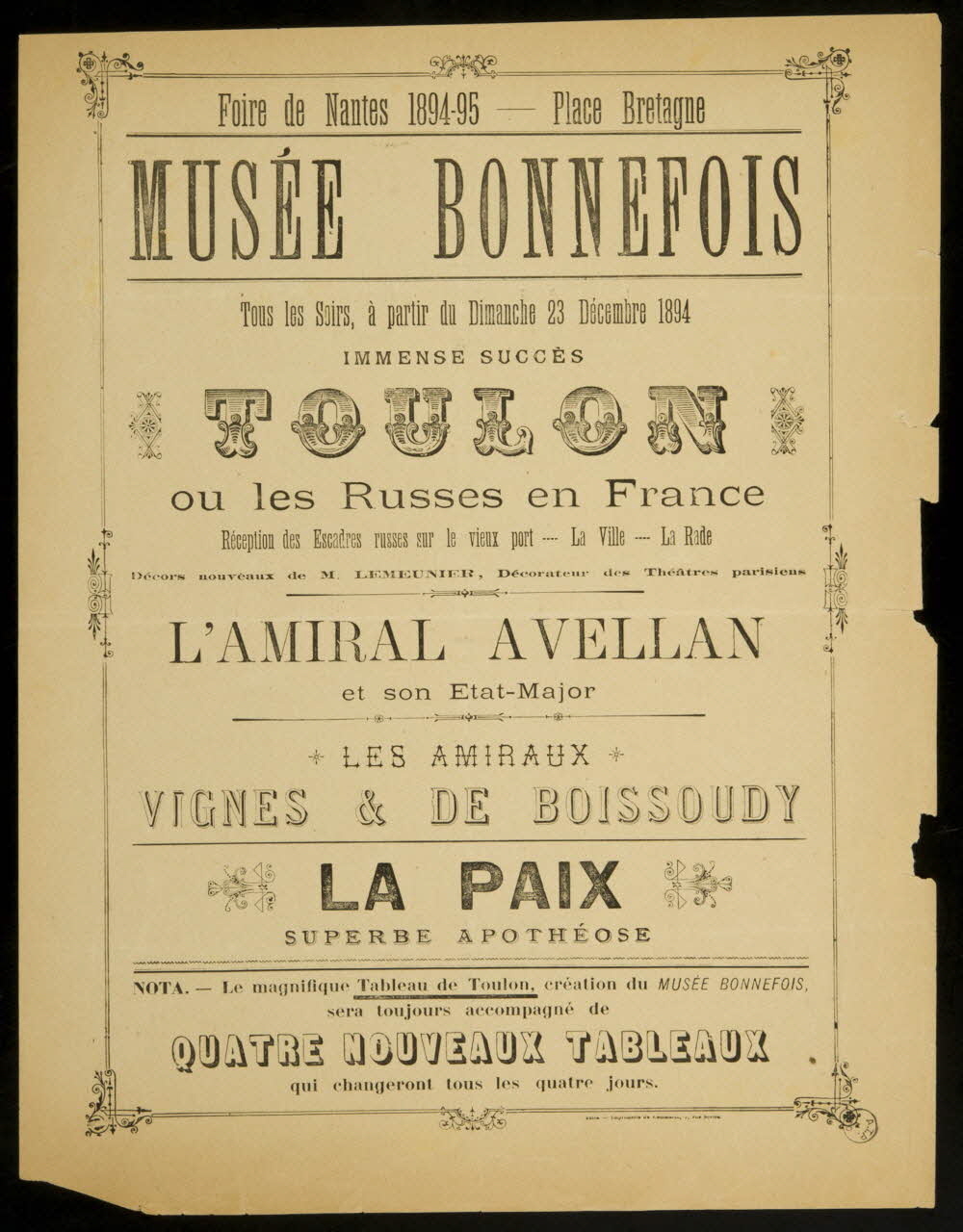 affiche MUSEE BONNEFOIS 1974.34.10 Photo Mucem