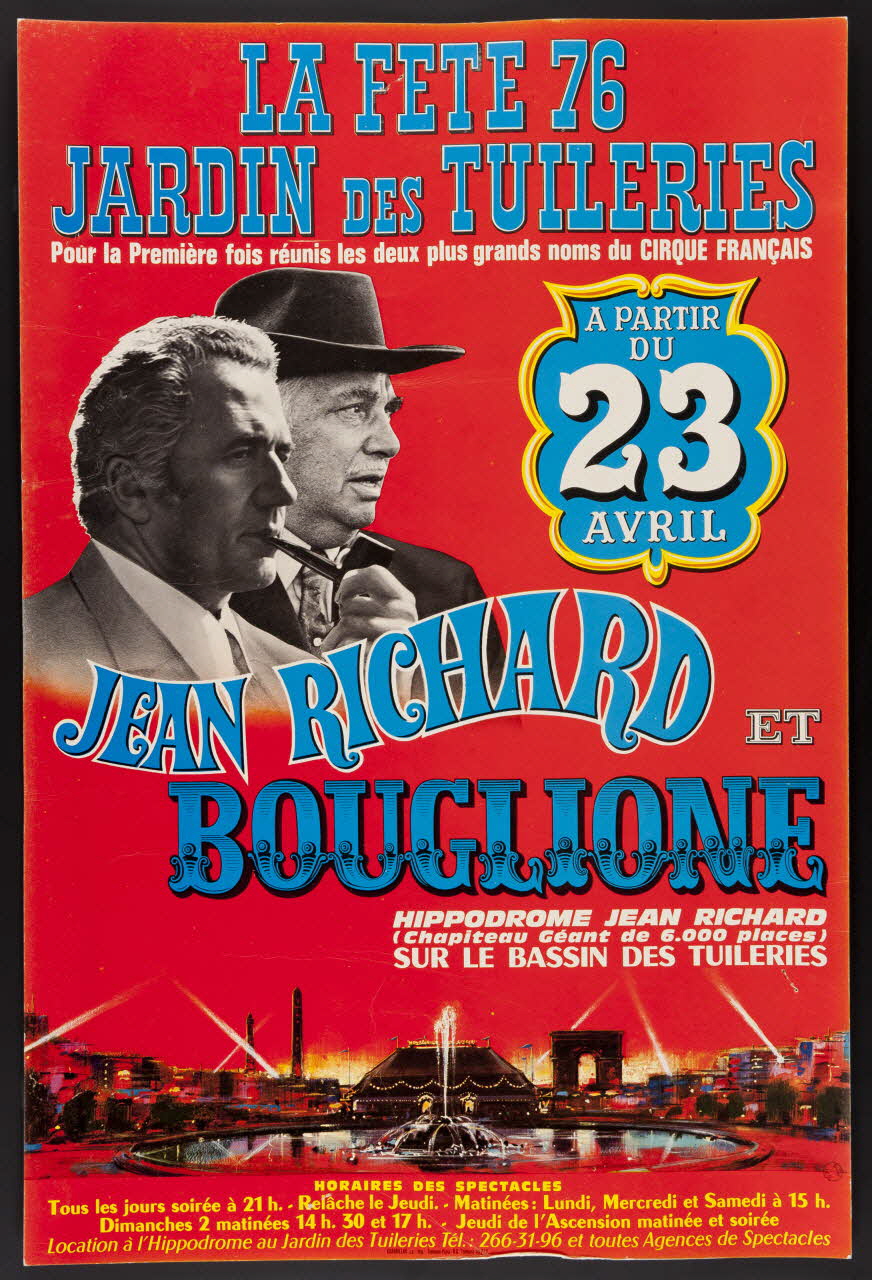 affiche LA FETE 76  JARDIN DES TUILERIES  JEAN RICHARD ET  BOUGLIONE 1974.34.18 Photo Mucem