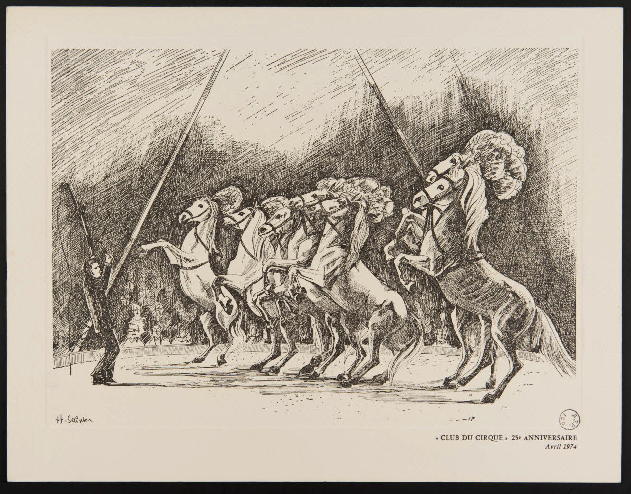 estampe "CLUB DU CIRQUE" 25e ANNIVERSAIRE  Avril 1974 1974.34.3 Photo Mucem